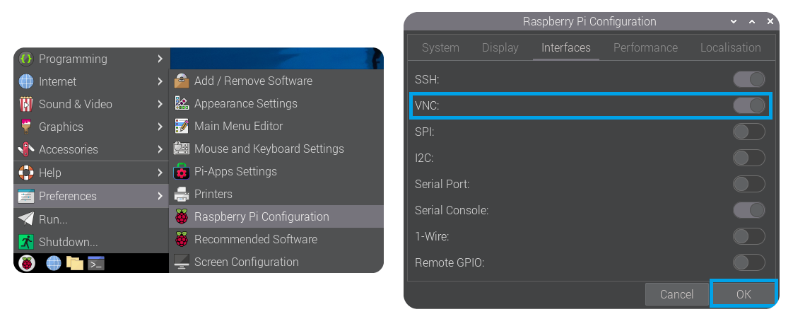 Enable VNC on the Raspberry Pi