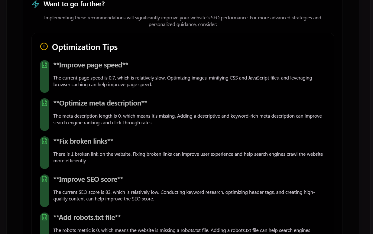 optimization tips