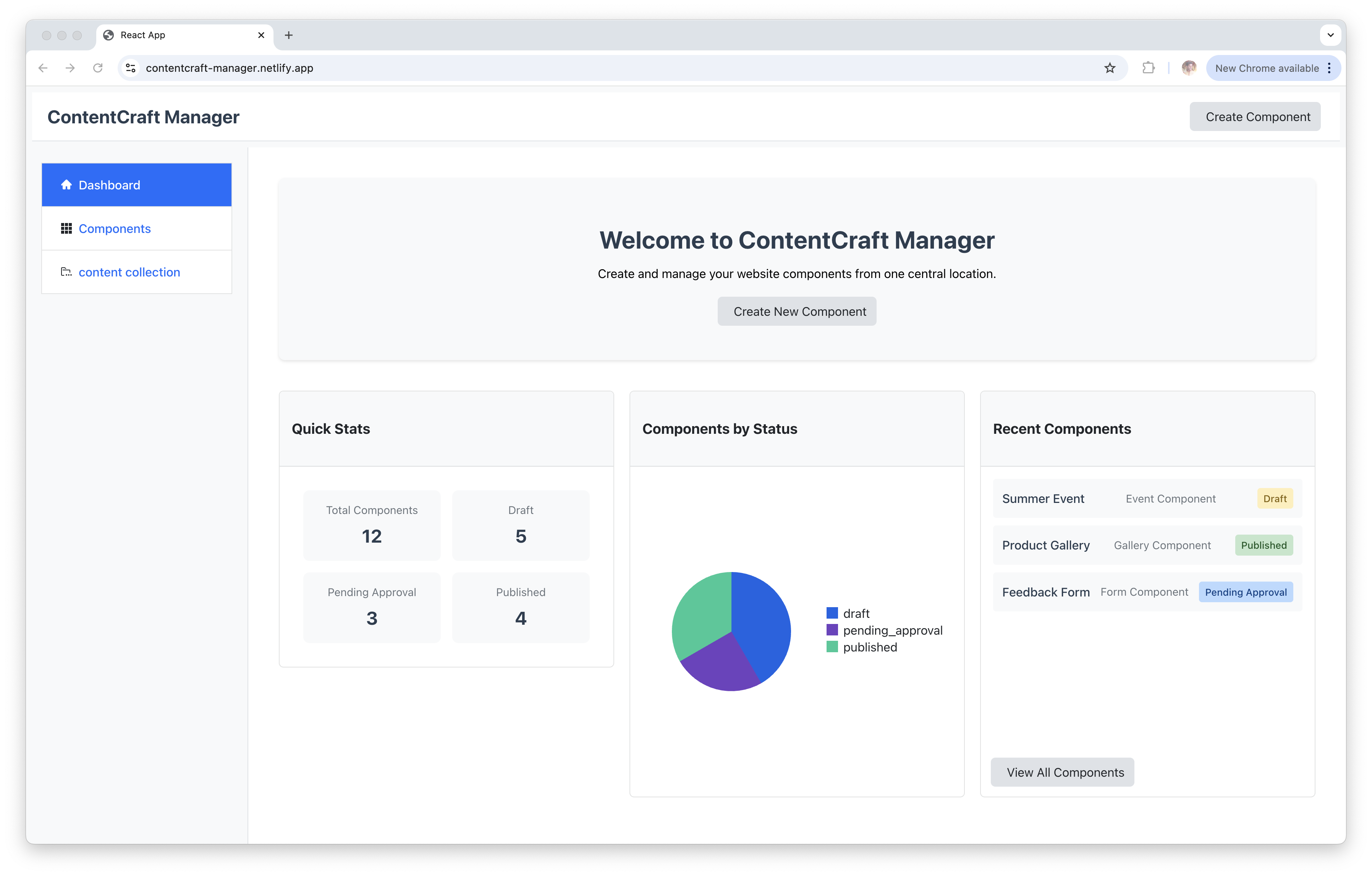 ContentCraft Dashboard