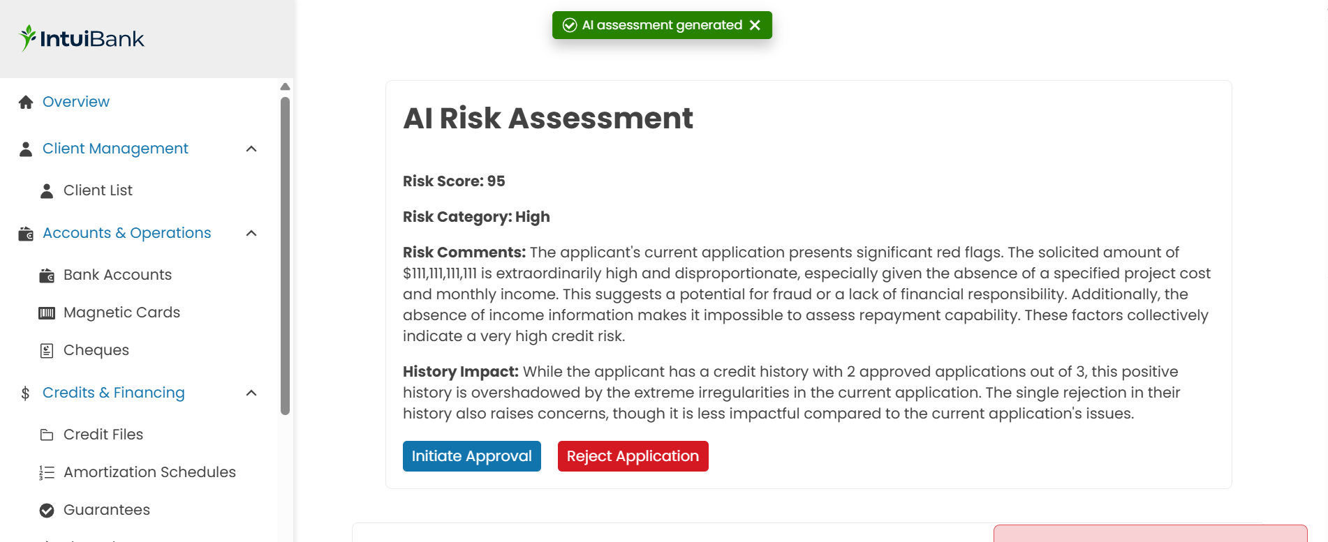 AI-Driven Risk Assessment