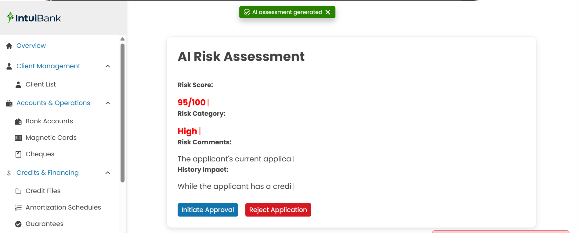 AI-Driven Risk Assessment