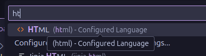 vscode select html