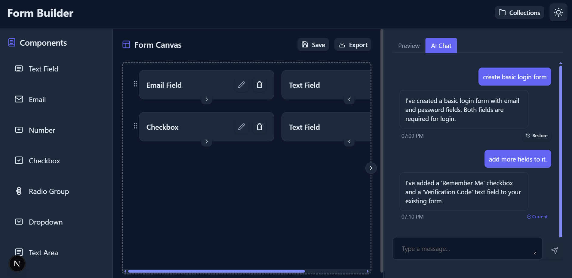 Ai generated form