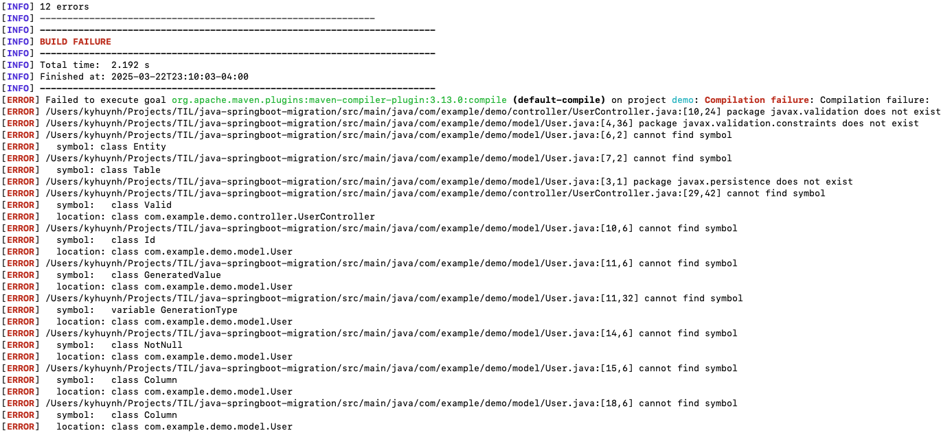 compiled error