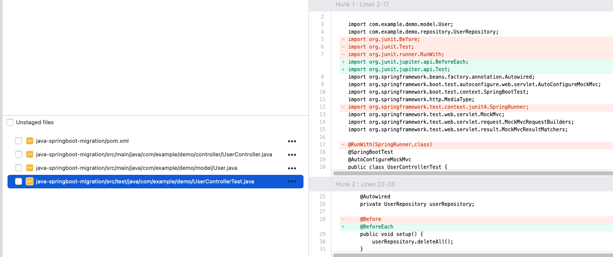 Update Unit Test