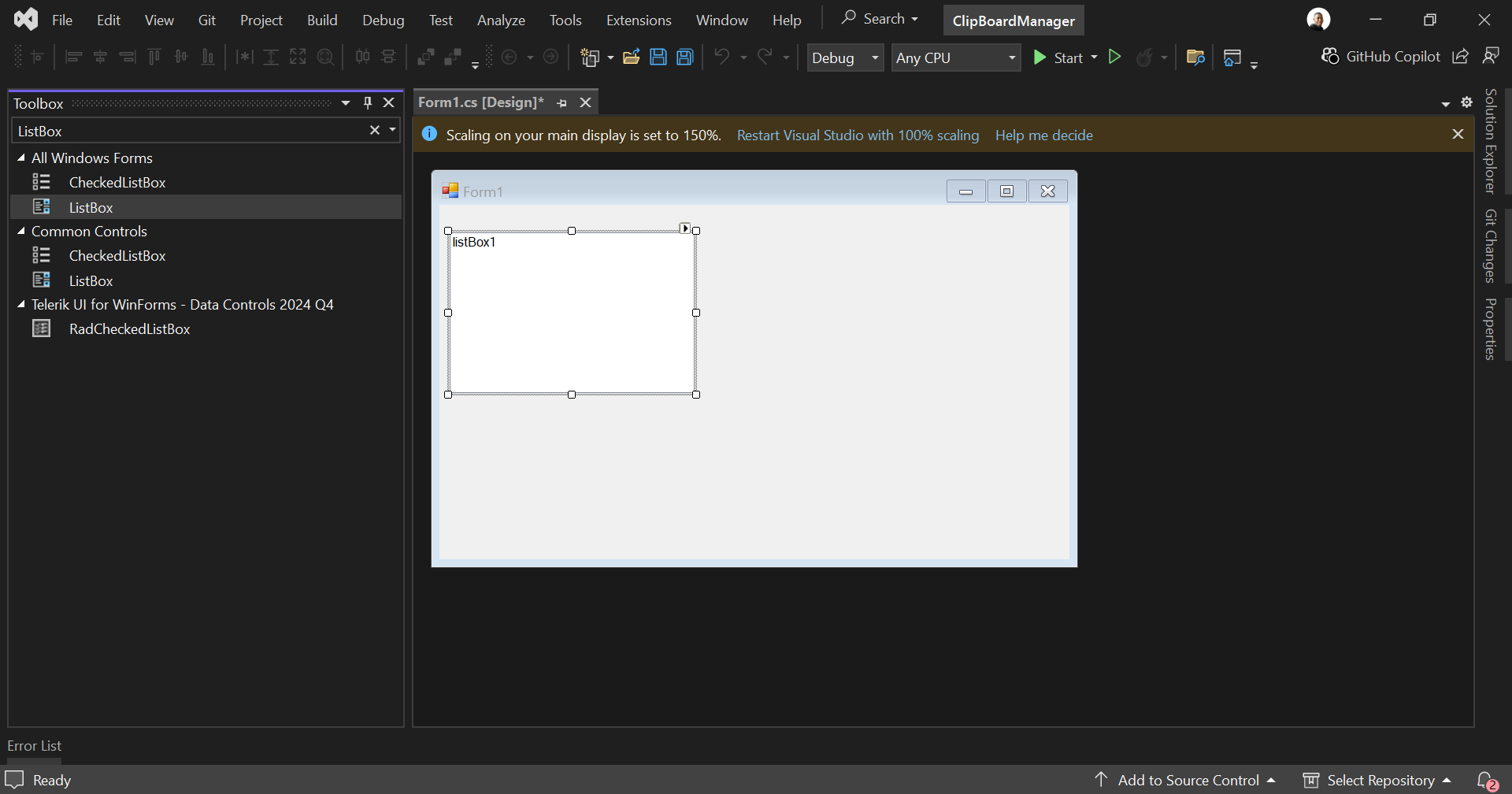 ClipBoard ListBox
