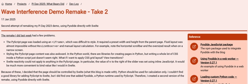 Redesigning the Reference Component on Gabe the Bear Blog