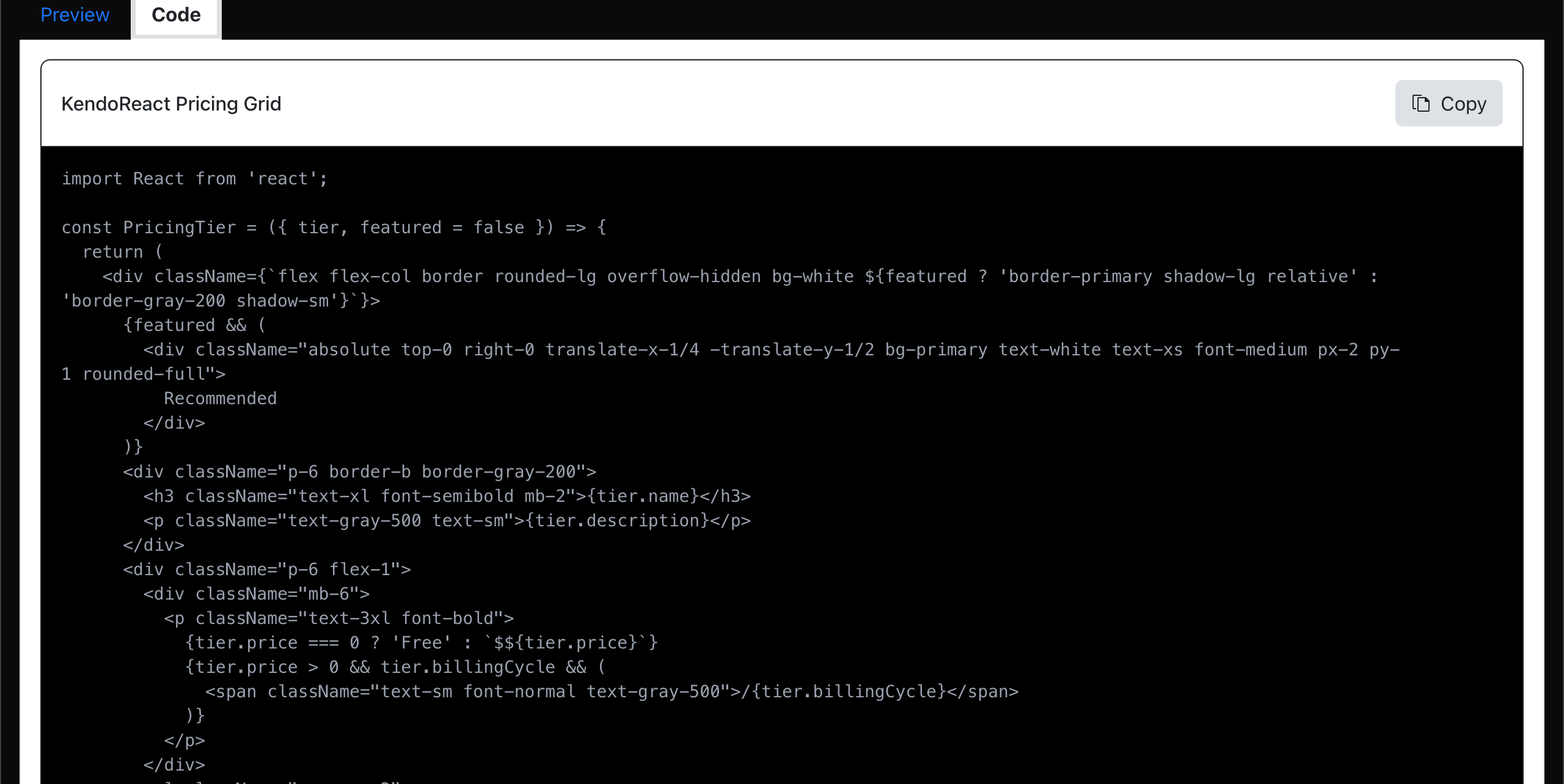 Generated Code