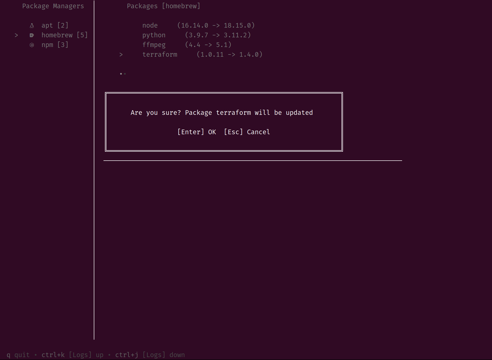 focus on terraform package