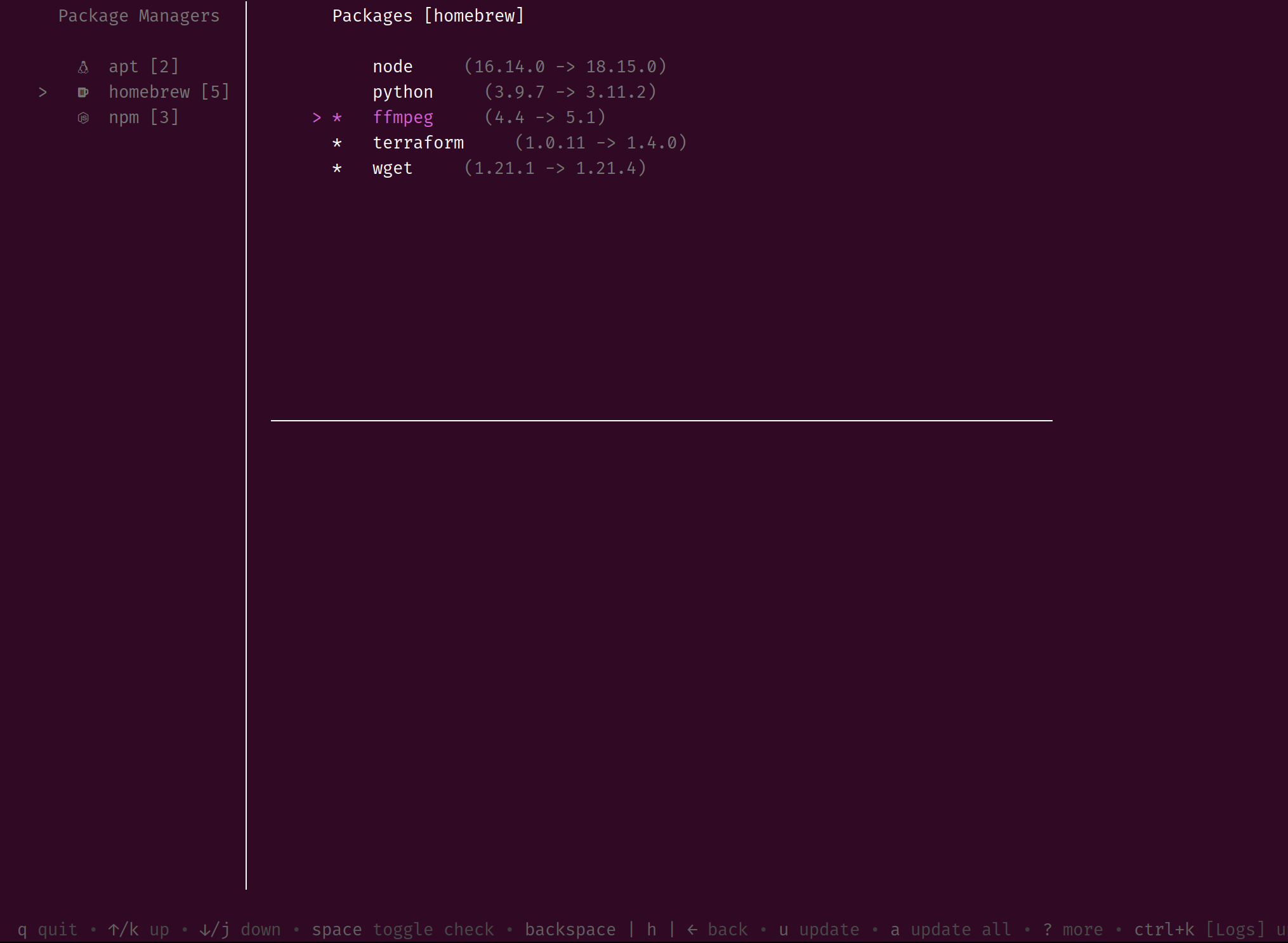 multiple package selection