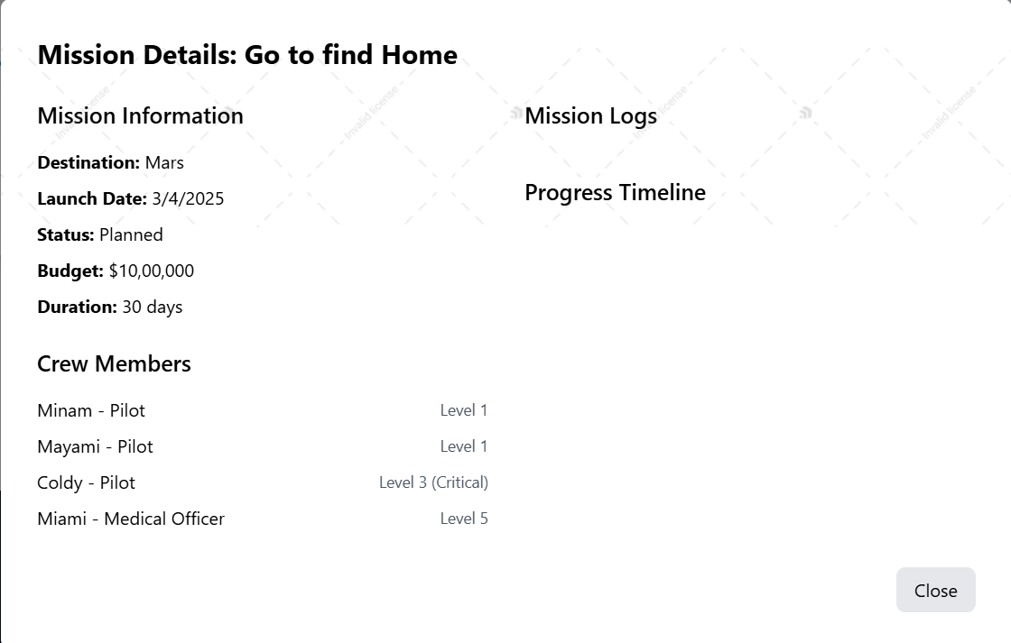 Mission Details: Go to find Home
