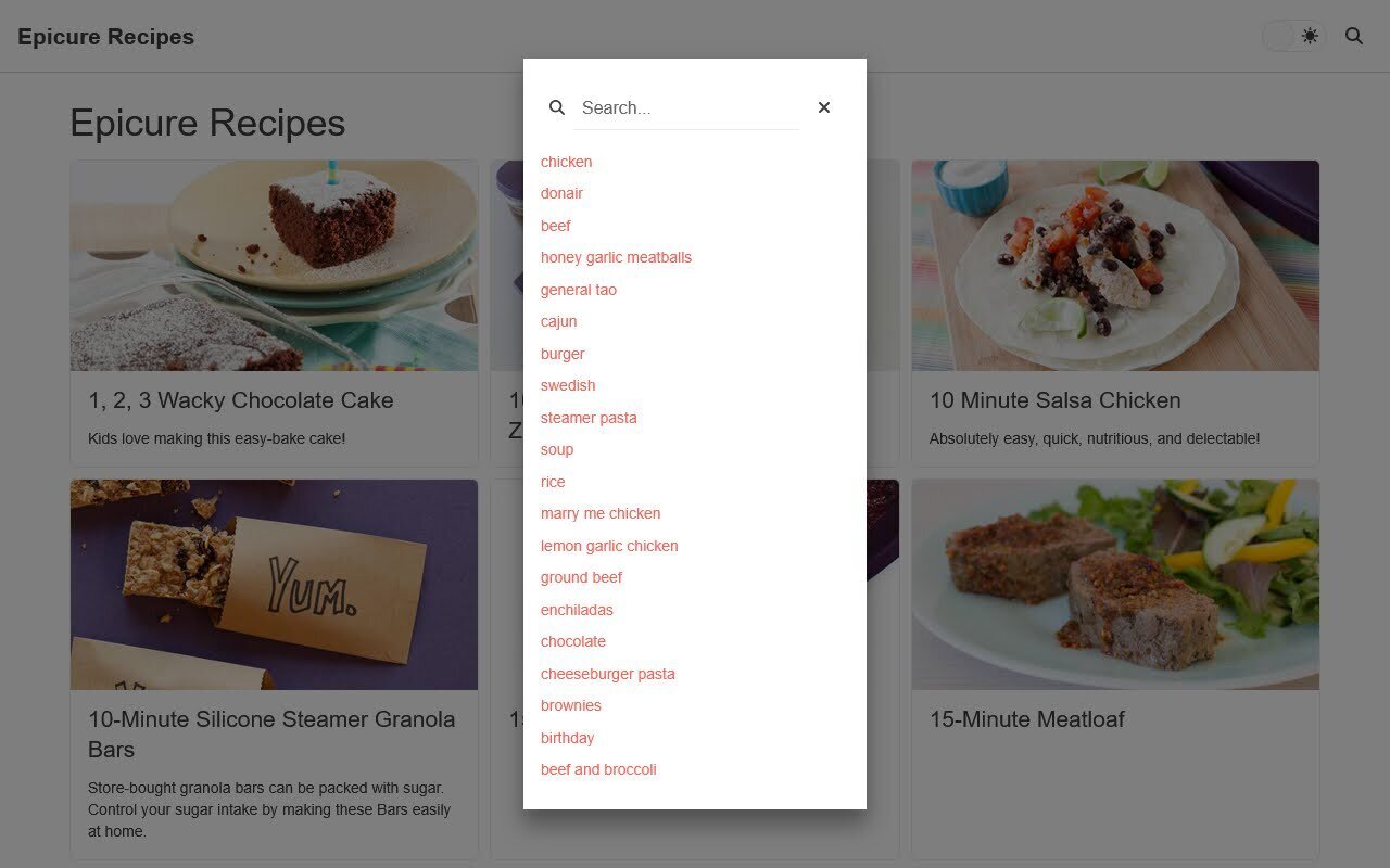 The default query suggestions