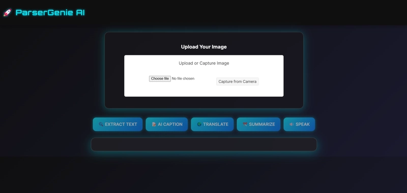 ParserGenie – AI-Powered Image-to-Text App
