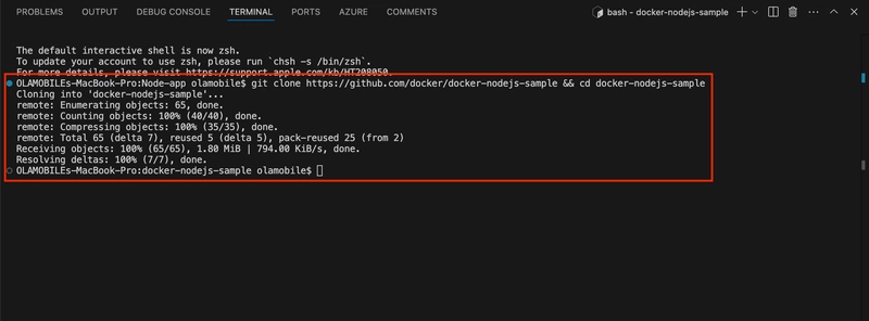 How to containerize a Node.js application