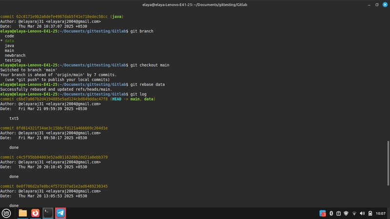 DAY 5 Git rebase, Git stash, Git cherry-pick.