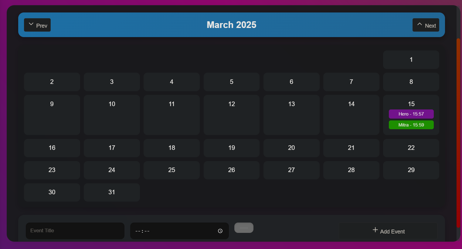 Calendar