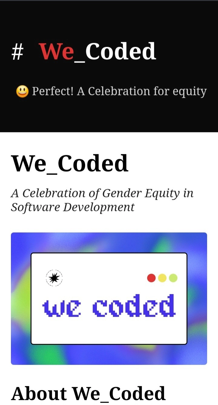 A Minimal but Awesome We_Coded Landing page