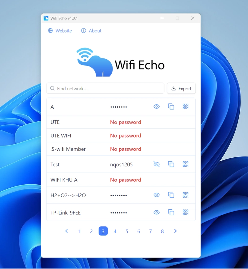 An application to view and manage saved WiFi networks on the Windows operating system.