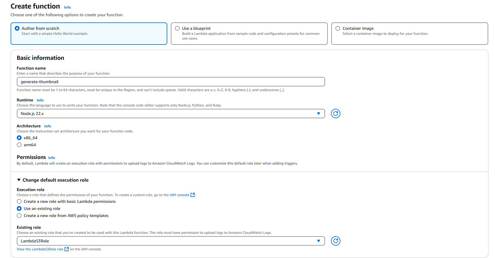 Create Lambda Function