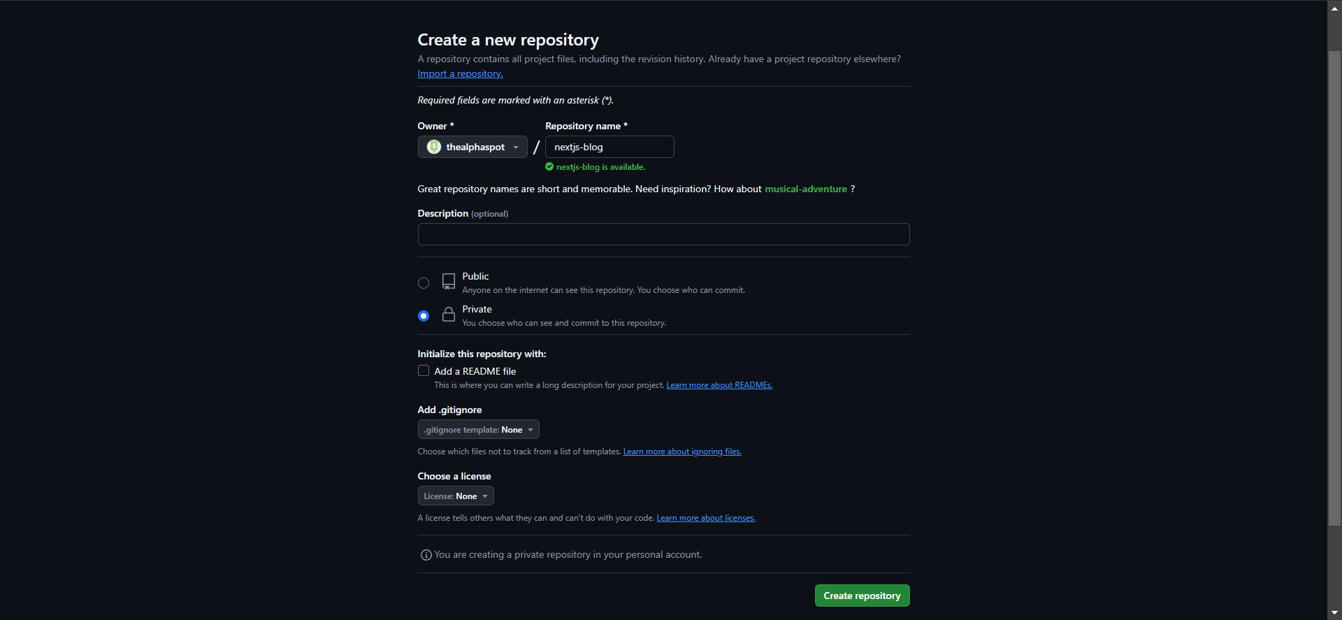 Create Repo
