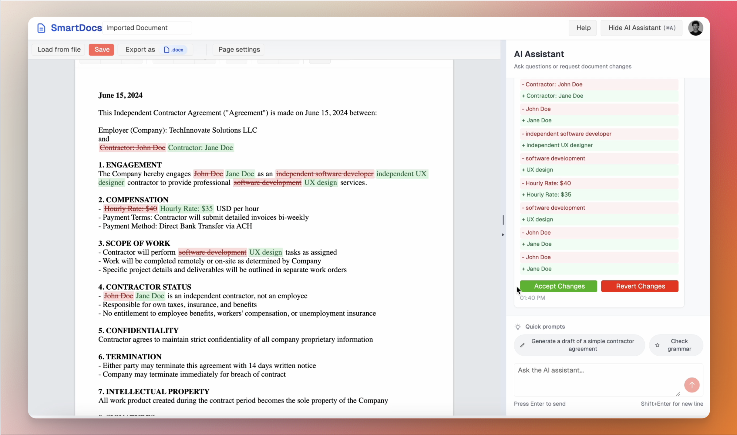 Editor preview