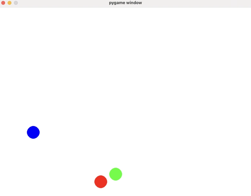 Simulating Bouncing Balls with Collisions in Python using Pygame