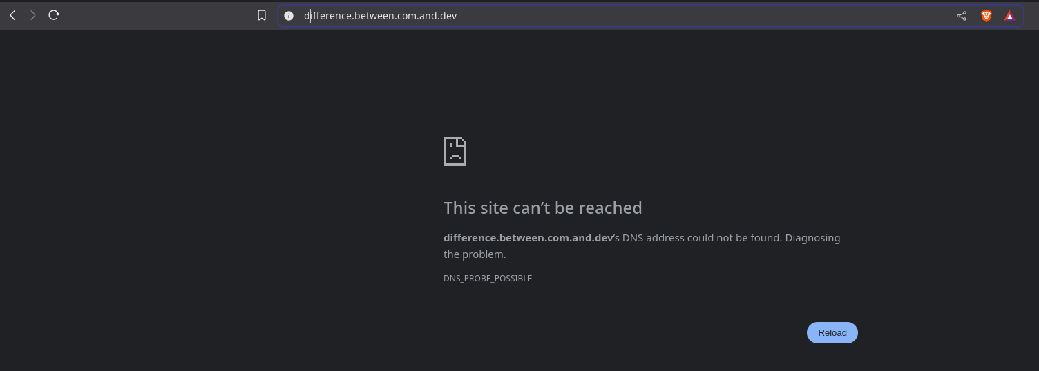 DNS error