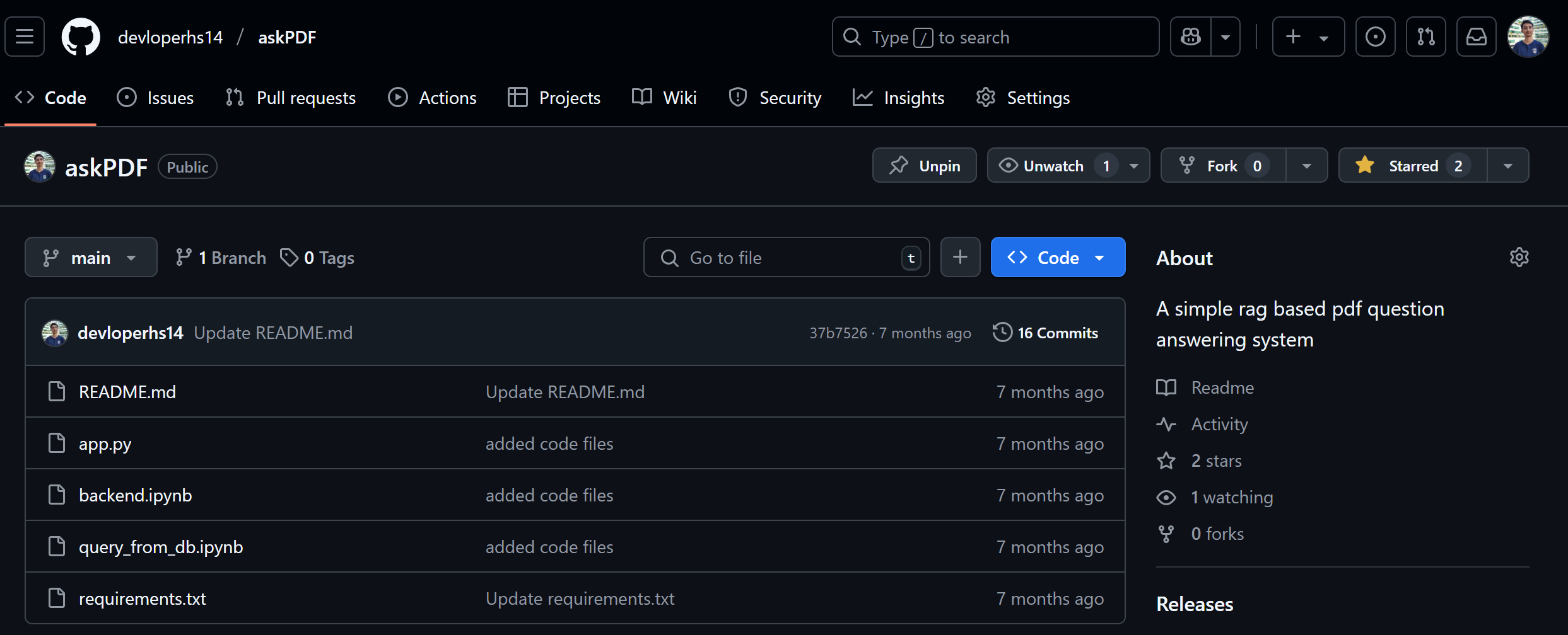 Starred Repo