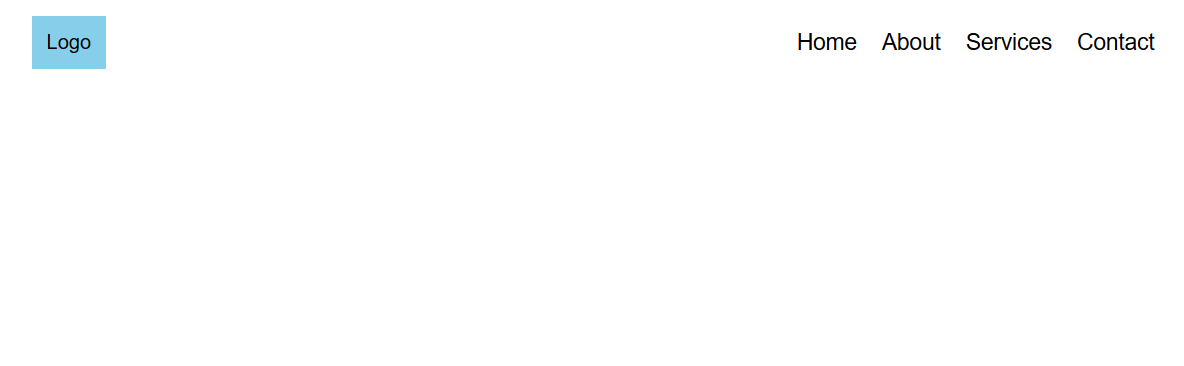 Navbar with image on left and links on right-hand side