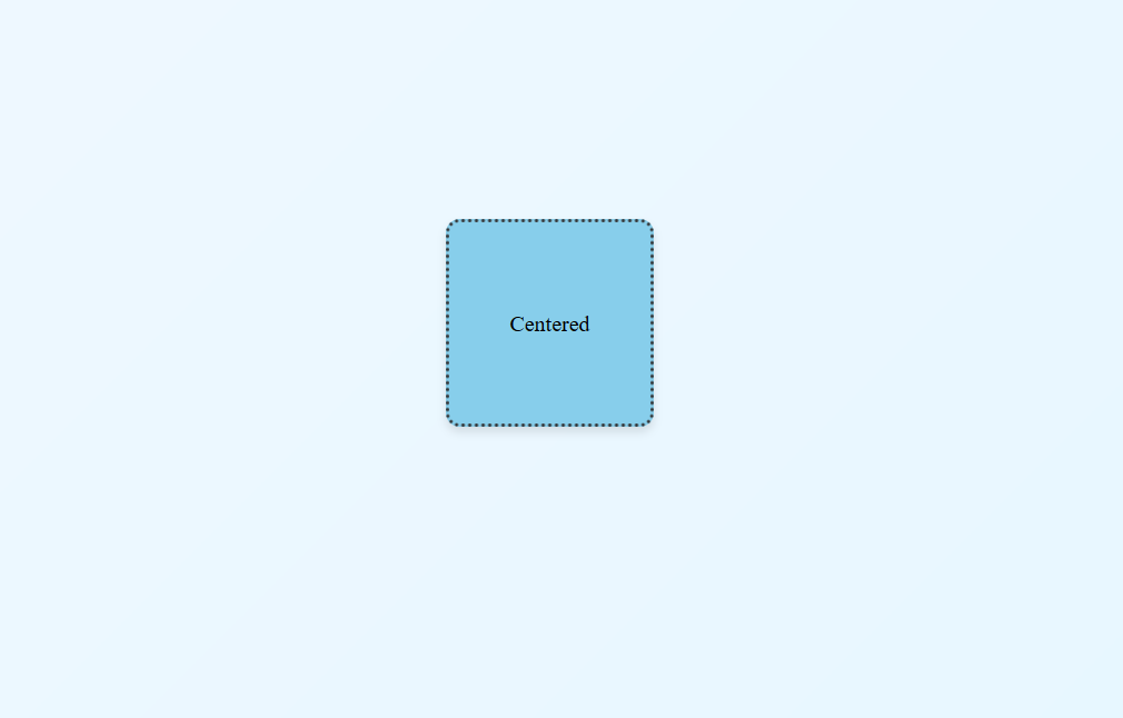 Centered Flexbox square