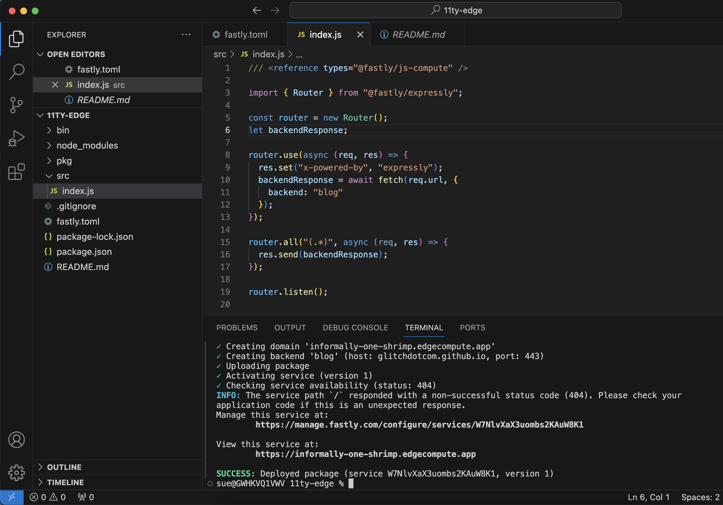 Deployed app in IDE