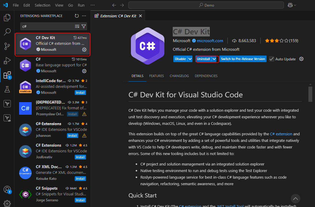 C# Dev Kit