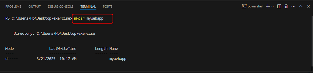 directory name