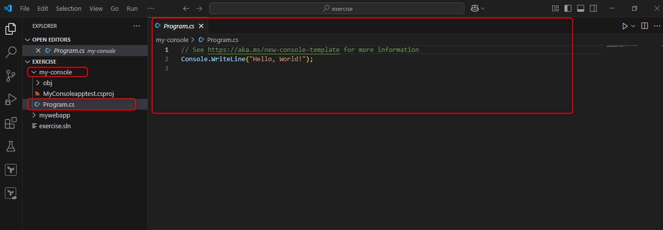To verify the console application