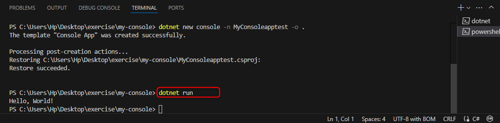 dotnet run