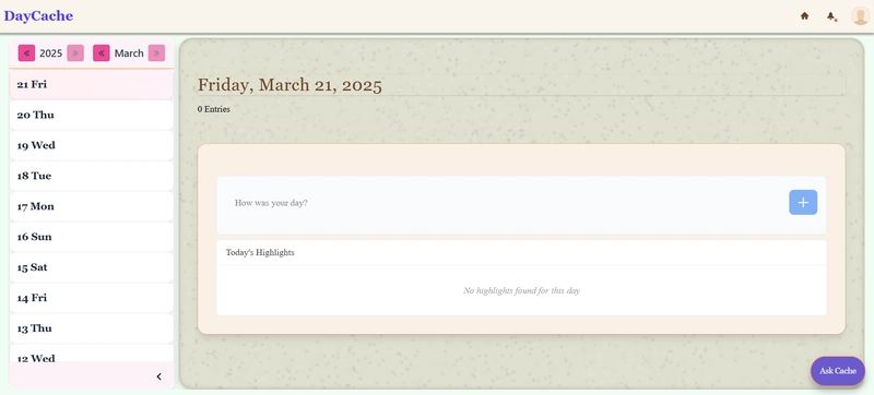 DayCache – Personal Digital Diary