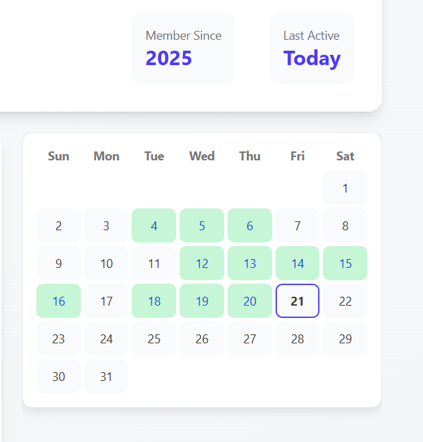 Activity Calendar