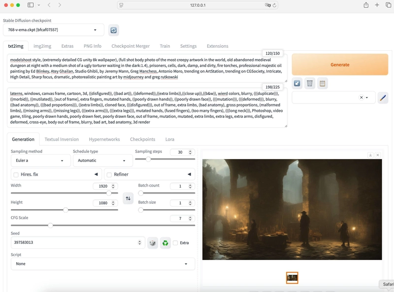 Enhancing Creativity: A Web Interface for Stable Diffusion