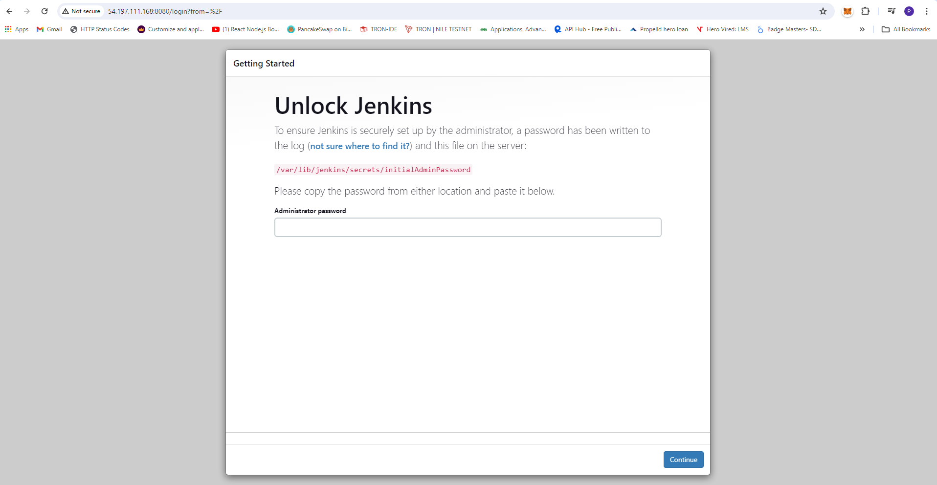 'unlock Jenkins'