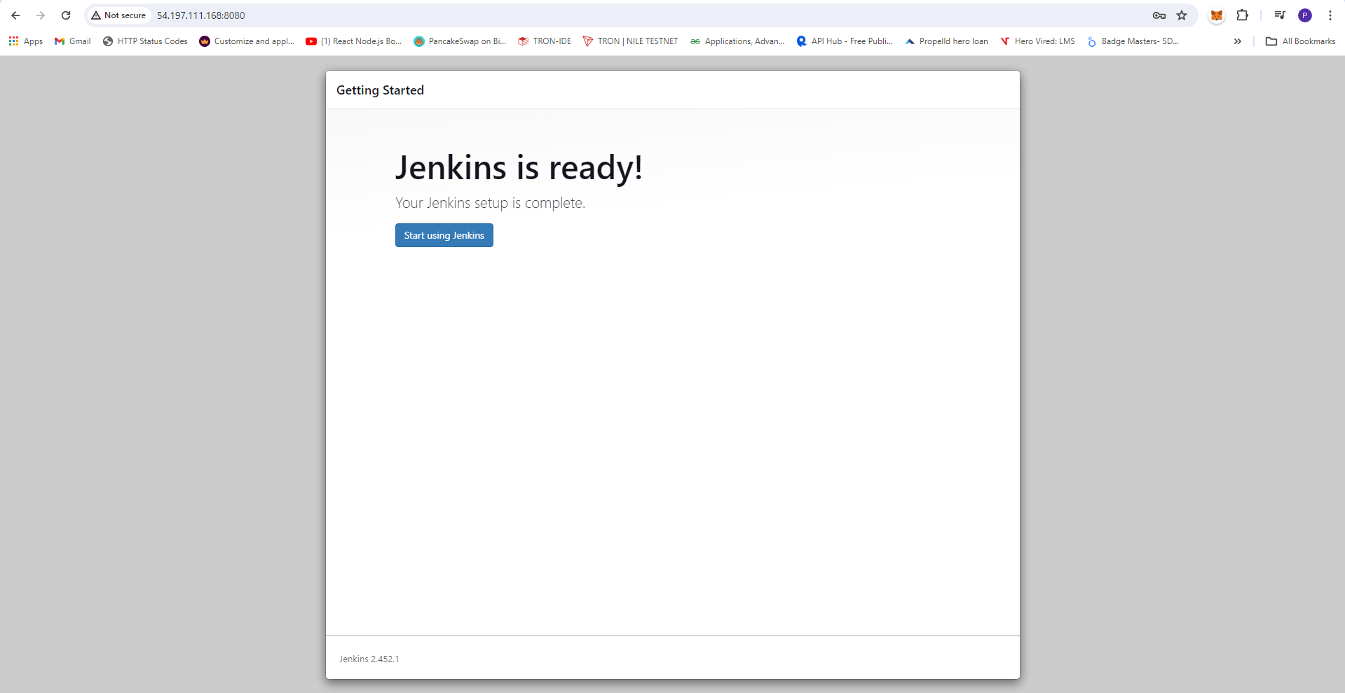 'Jenkins is ready!'