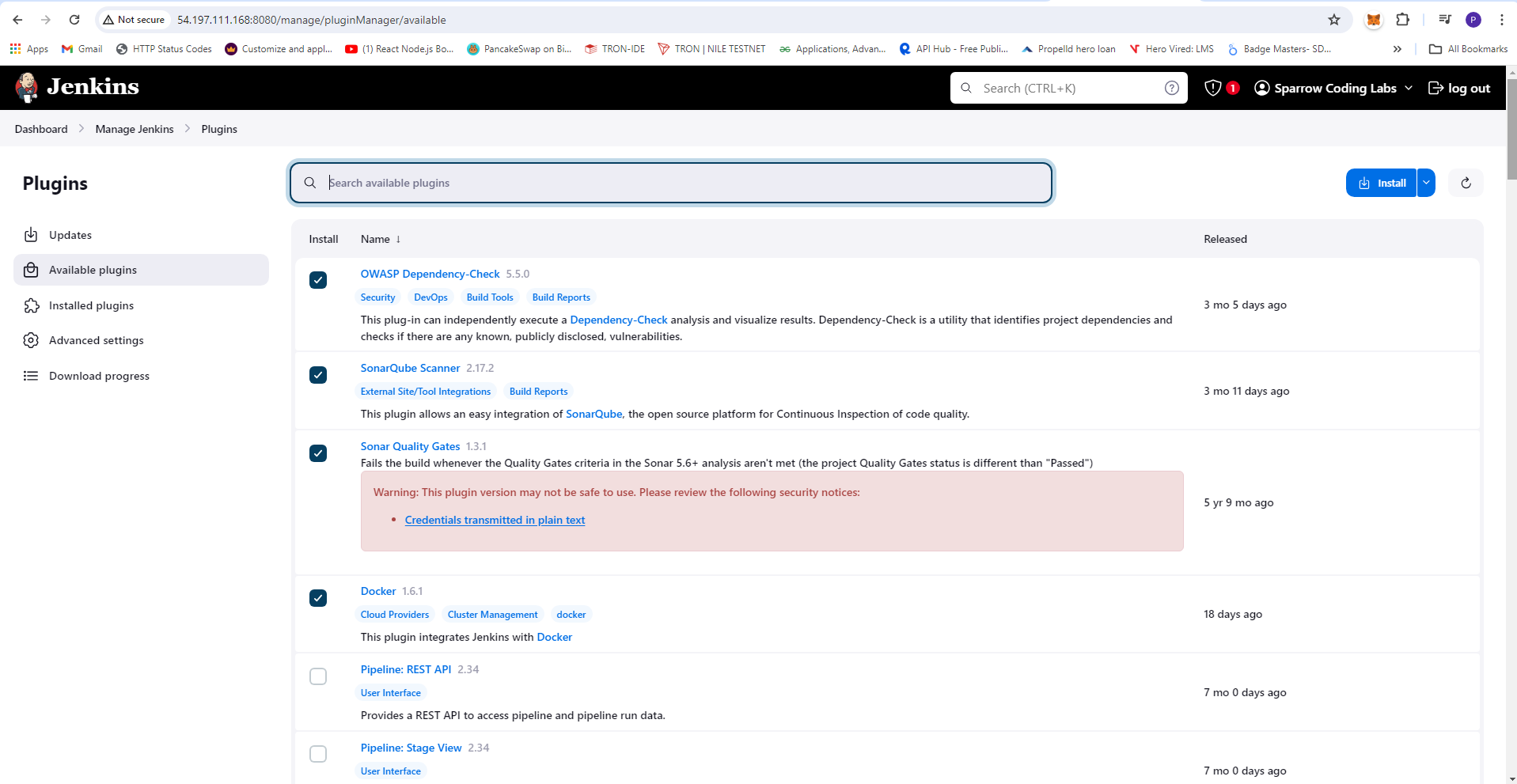 'Install Plugins'