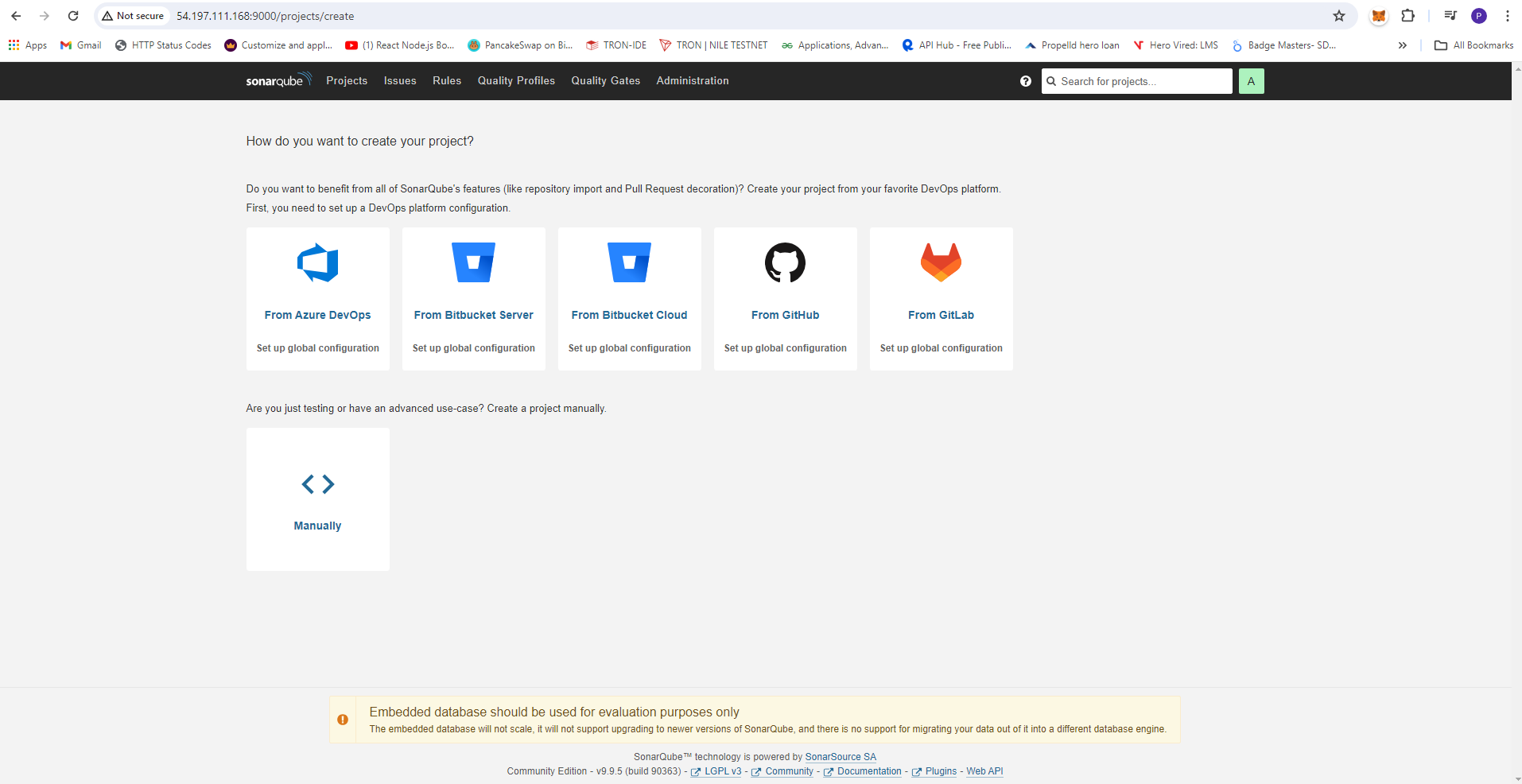 'SonarQube Dashboard'