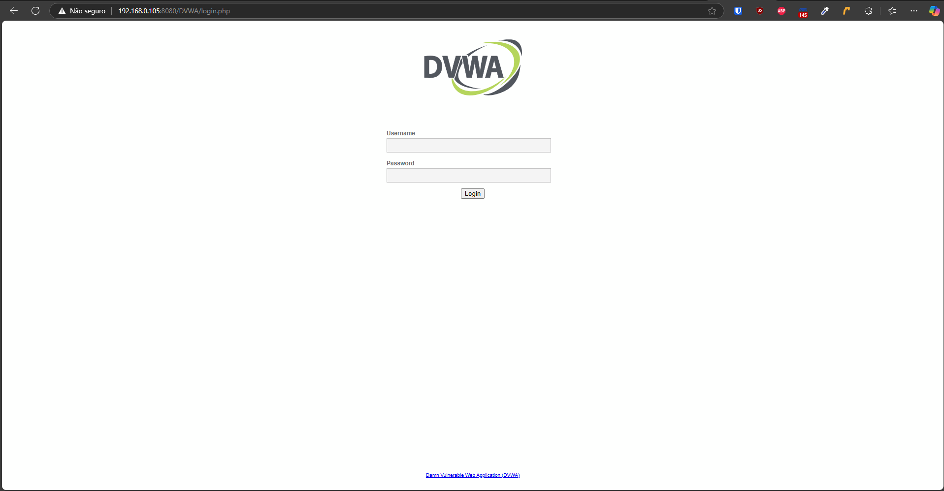 DVWA running