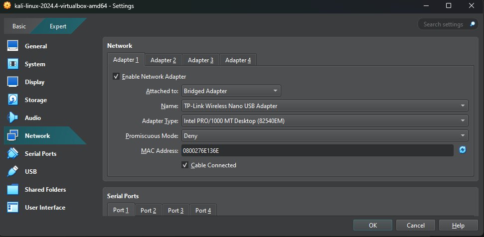 network setting