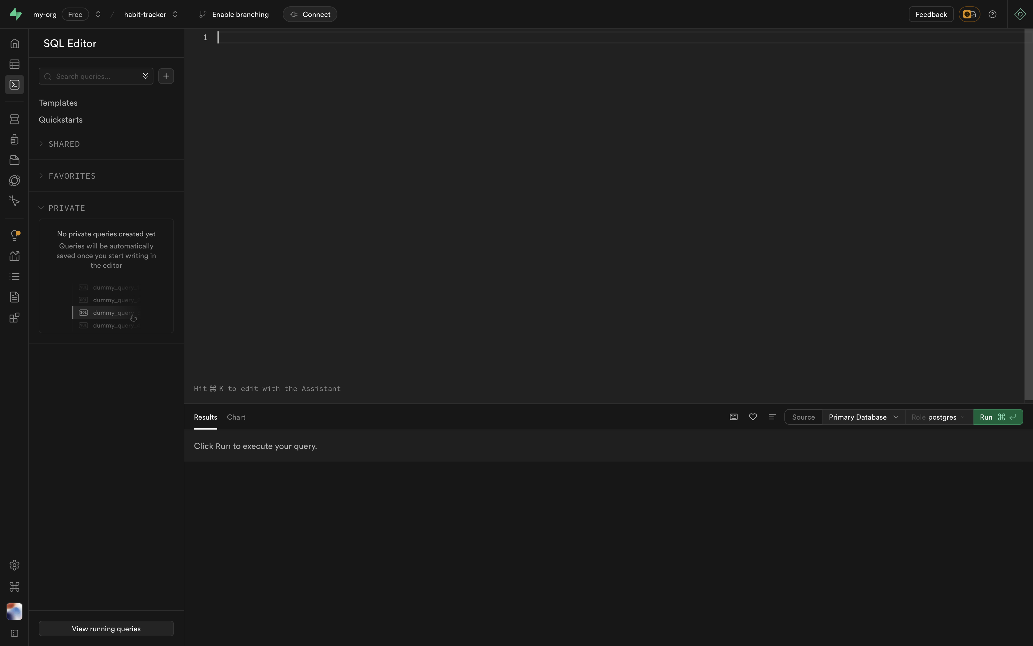 supabase sql editor