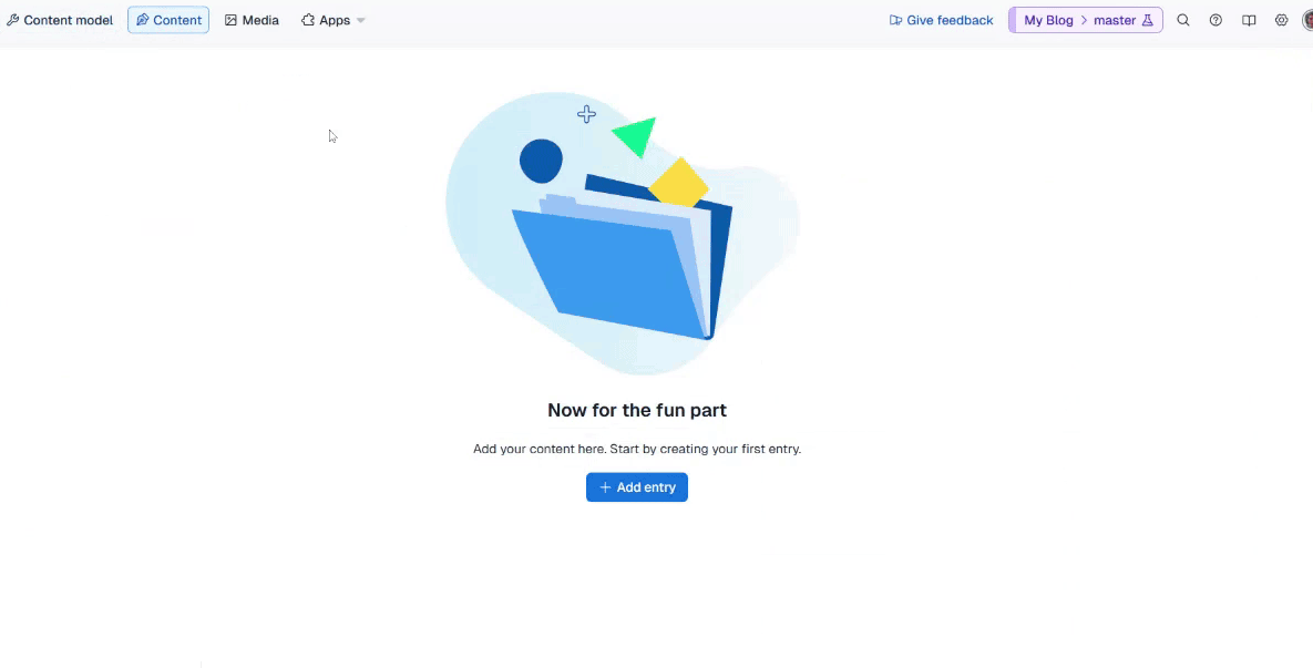Creating a new blog on contentful