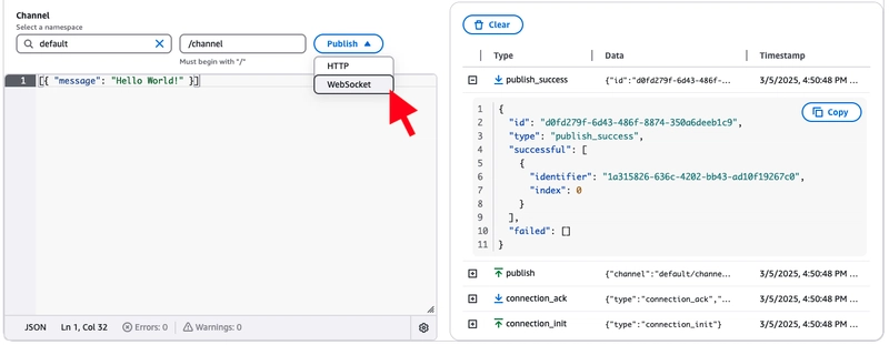 Real-Time Pub/Sub with AWS AppSync Events: Introducing WebSocket Message Publishing