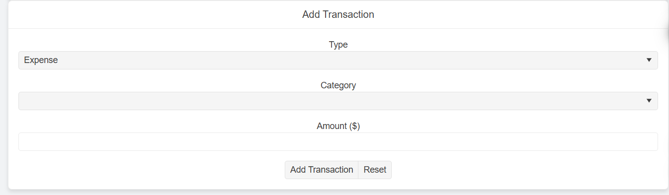 Add Transaction