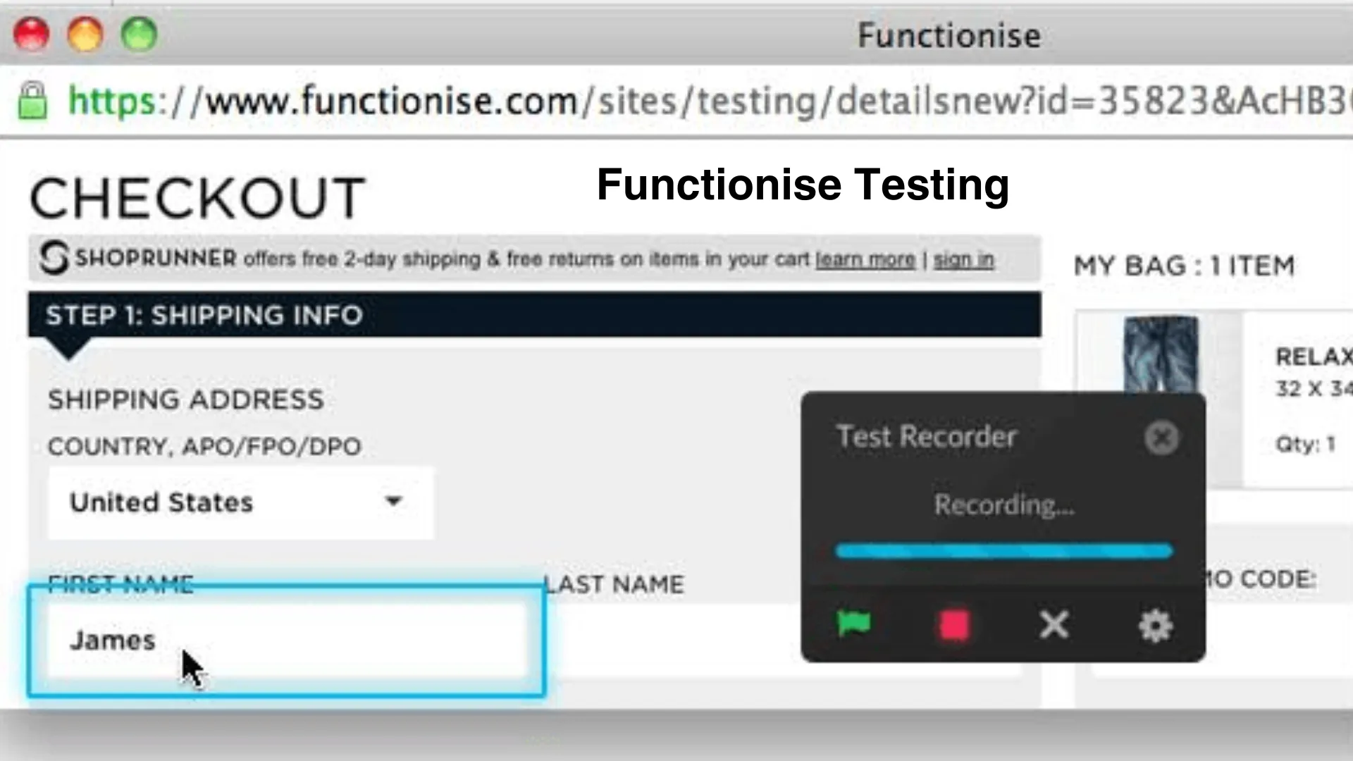 functionise testing