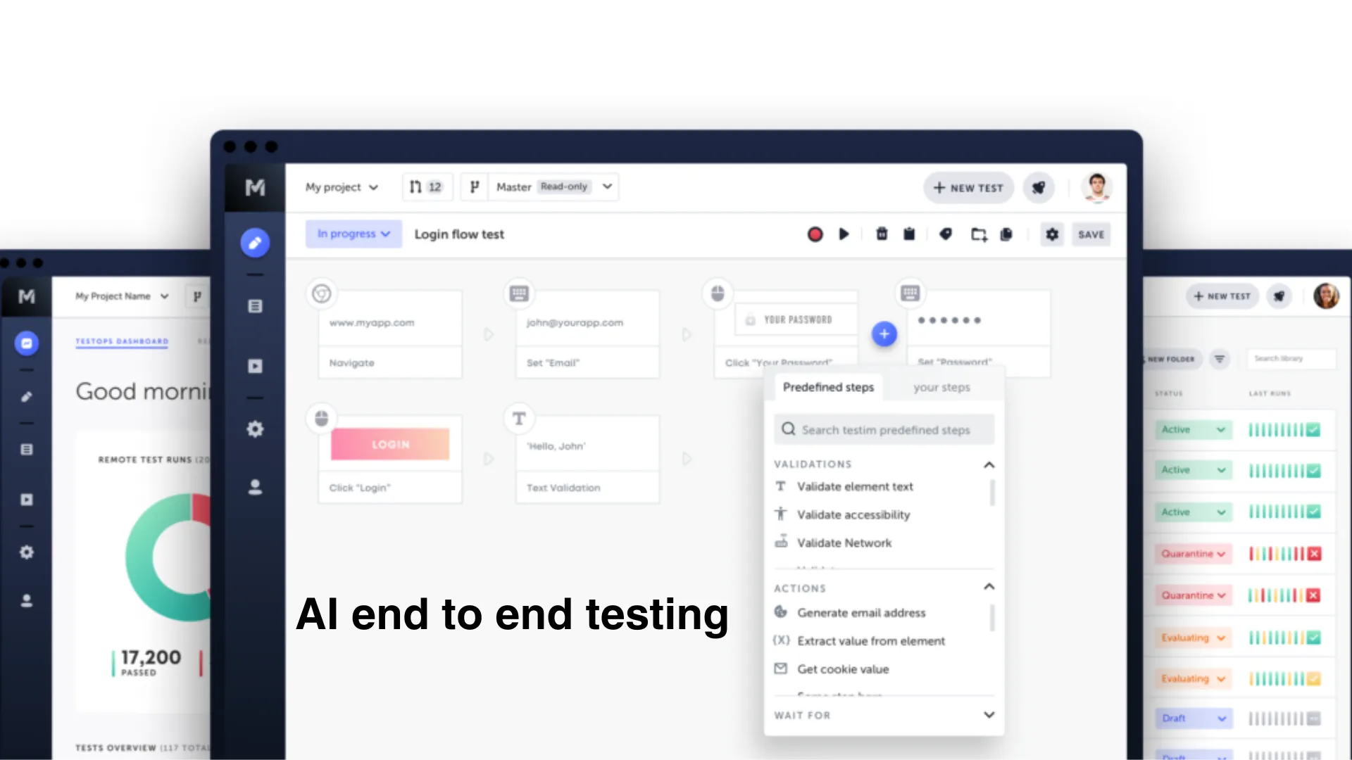 ai end to end testing with testim